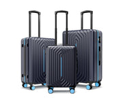 Luggage Sets 3 Piece, Carry On and Checked Hardside Lightweight Suitcase with Spinner Wheels and TSA Lock (20/24/28 inch), Purple