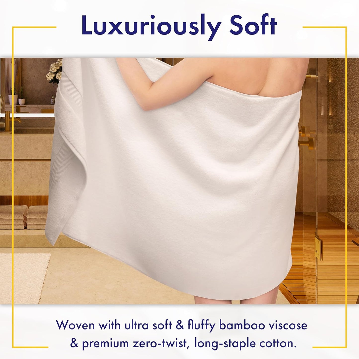 Ultra Soft & Plush Viscose from Bamboo Bath Towels - 700 GSM Luxury Bath Towels - 6 Piece Set - Super Absorbent & Quick Drying (Eucalyptus Green)
