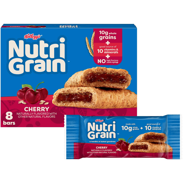 Nutri-Grain Breakfast Bars, Made with 10g Whole Grains, Snack Bars, Apple Cinnamon, 20.8oz Box (16 Count)