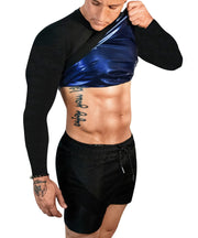 Sauna Shirt for Men Long Sleeve Sauna Suit Heat Trapping Workout Shirts Sweat Enhance Vest for Workout Sports