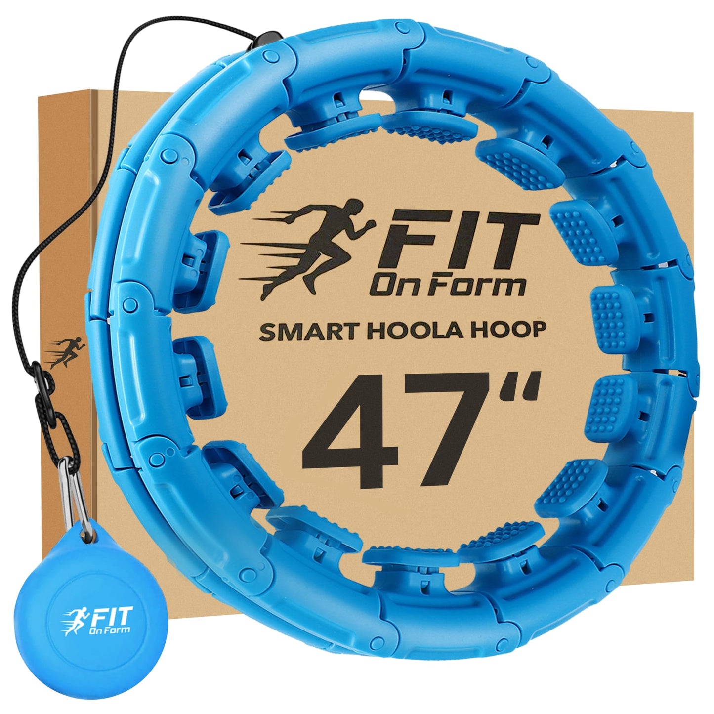 Infinity Weighted Hula Fitness Hoop for Adults Weight Loss, Smart Exercise Hola Circle Hoop for Women Abs Workout