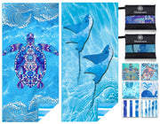 Microfiber Thin Lightweight Beach Towel Sand Free Quick Dry Absorbent Compact Towels for Swimming Pool Camping Beach Accessories Large Easy Pack Travel Things for Vacation Essentials Adult Gift