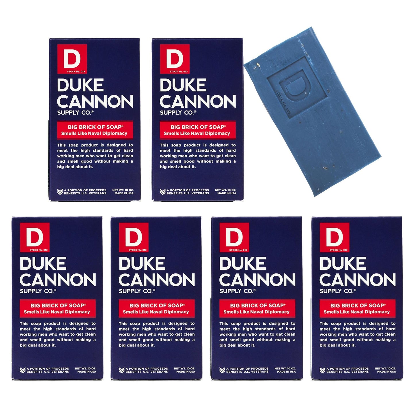 Duke Cannon Supply Co. Big Brick of Bay Rum Soap, 10oz - Superior Grade Men's Soap with Aromatic Summer Scent of Citrus Musk, Cedarwood and Island Spice (6 Pack)