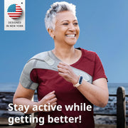 Shoulder Brace - Support & Injury Prevention Brace- Joint Pain Releaser- Shoulder Compression Wrap Strap - Adjustable Injury Accessories for Shoulders - Premium Quality Strap by FIGHTECH (Pink, L-XL)