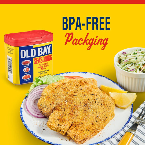 OLD BAY Seasoning, Classic Seafood, Non GMO, Gluten Free, Unique Blend of 18 Herbs & Spices for Shrimp, Crab Dip, Seafood & More, 6 oz
