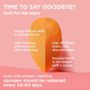 Real Techniques Mini Miracle Complexion Sponge 4 Pack, Small Makeup Blending Sponges, For Foundation & Concealer, Mini Size for Under Eyes & Touch-Ups, Travel Friendly, Natural Makeup, Latex-Free