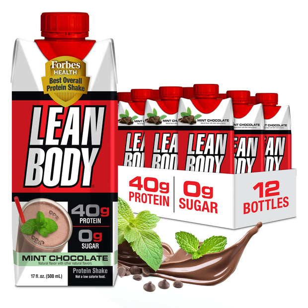 Lean Body Ready-to-Drink Cookies and Cream Protein Shake, 40g Protein, Whey Blend , 0 Sugar, Gluten No, 22 Vitamins & Minerals, (Recyclable Carton & Lid - Pack of 12) LABRADA , 17 Fl Oz (Pack of 12)