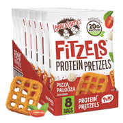 Lenny & Larry's FITZELS Protein Pretzels (Cinnamon Buns) 8 Individual Bags 3 oz Each – High Protein Snacks with 20g of Plant Based Protein – Healthy Vegan Pretzels – Delicious Salty Taste