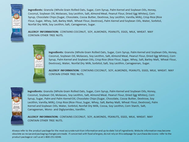 Sunbelt Bakery Fan Favorite Pack, 3 Flavor Chewy Granola Bar Variety Pack, 60 Piece Assortment