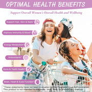 Sugar Free Multivitamin Gummies for Women 14+ w/Iron, Inositol, Folate, Biotin, Womens Daily Multivitamin Gummy w/Vitamin A, C, B, D3, K2, for Hair, Skin, Energy, Immune, Strawberry Flavor