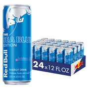Red Bull Sea Blue Edition Energy Drink, Juneberry, with 80mg Caffeine plus Taurine & B Vitamins, 8.4 Fl Oz, Pack of 24 Cans