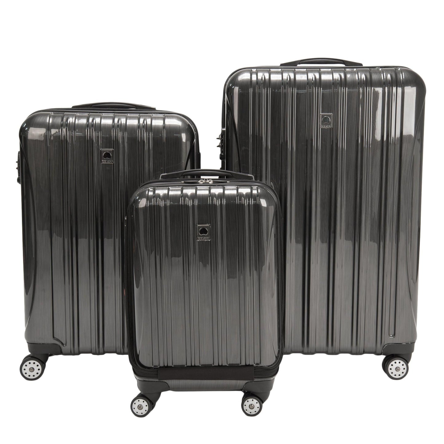 DELSEY PARIS Helium Aero Hardside Expandable Luggage with Spinner Wheels, Blue Cobalt, 3-Piece Set (21/24/28)