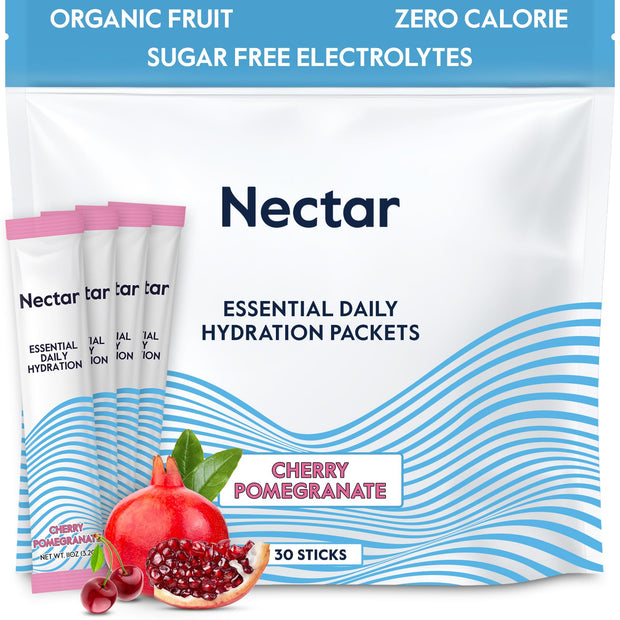 Nectar Hydration Packets - Electrolytes Powder Packets - Sugar Free & 0 Calorie - Organic Fruit Liquid Daily IV Hydrate Packets for Dehydration Relief and Rehydration (Variety 30 Pack)