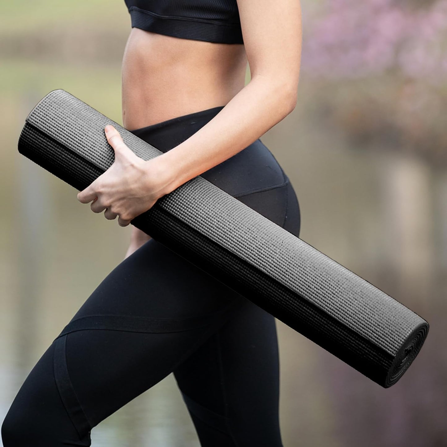 12-Pack Classic Yoga Mat With Carrying Strap, 68" x 24" Non Slip Exercise Mat, 4mm Thick Gym Mat, Bulk Non Toxic Yoga Mats for Home Workout, Schools, Classroom, and Studios