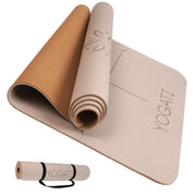 Yoga Mat with Alignment Lines. Yoga Mats with carry strap perfect for Pilates and Fitness Workout, Eco Friendly Non Slip Thick Yoga Mats for women and men - Yoga Matt.