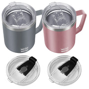 WETOWETO 14 oz Coffee Mug, Vacuum Insulated Camping Mug with Lid, Double Wall Stainless Steel Travel Tumbler Cup, Thermal Coffee Mug, Powder Coated Navy Blue