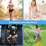 PreCut Kinesiology Tape for Knees, 12 PCS Waterproof KTQUICK Knee Tape for Knee Pain Relief Pre Cut, Original Cotton Athletic Knee Tape, Waterproof & Hypoallergenic Latex-Free for Sports (Black)