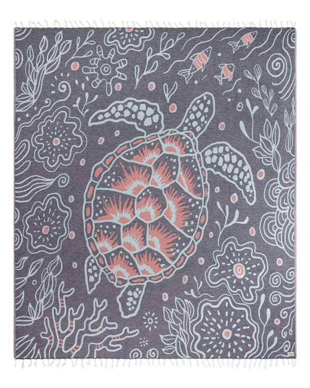 Sand Cloud Turkish Beach Towel - Sand Free - 100% Organic Turkish Cotton Yarn - Quick Dry Towel for Beach, Picnic, Blanket or Bath Towel - As Seen on Shark Tank - Marine Life (Whale Shark)