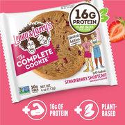 Lenny & Larry's The Complete Cookie, Strawberry Shortcake Limited Edition, Soft Baked, 16g Plant Protein, Vegan, Non-GMO, 4 Ounce (Pack of 12)