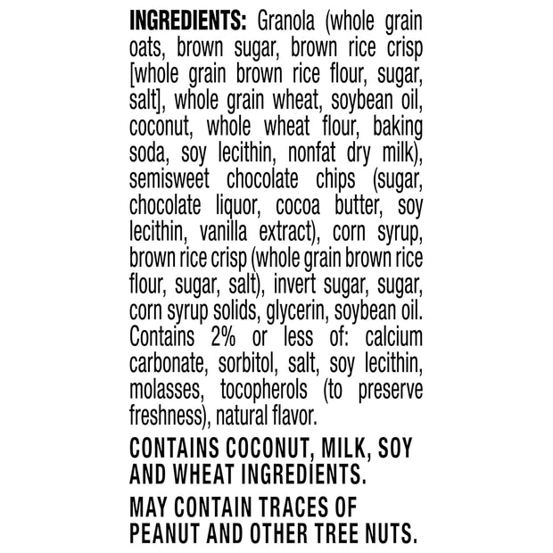 Quaker Chewy Granola Bars, Chocolate Chip, 58 Count - Packaging May Vary