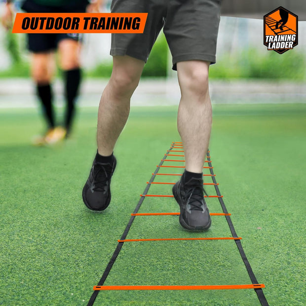 Teenitor Agility Ladder Speed Ladder Training Ladder for Soccer, Speed, Football Fitness Feet Training Carry Bag Agility Training Equipment 13 rungs, 23 feet