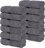 Superior Zero Twist 100% Cotton Bathroom Towels, Super Soft, Fluffy, and Absorbent, Premium Quality 6 Piece Towel Set with 2 Washcloths, 2 Hand Towels, and 2 Bath Towels, Coral