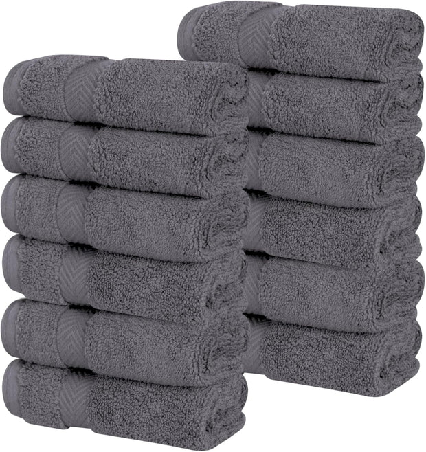Superior Zero Twist 100% Cotton Bathroom Towels, Super Soft, Fluffy, and Absorbent, Premium Quality 6 Piece Towel Set with 2 Washcloths, 2 Hand Towels, and 2 Bath Towels, Coral