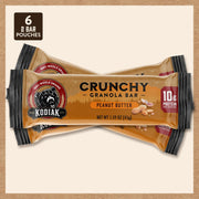 Kodiak Cakes Crunchy Granola Protien Snack Bars, Peanut Butter, High Protein, 100% Whole Grains, 12 boxes with 6 pouches (144 bars)