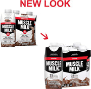 Muscle Milk Genuine Protein Shake, Chocolate, 25g Protein, 11 Fl Oz (Pack of 4)