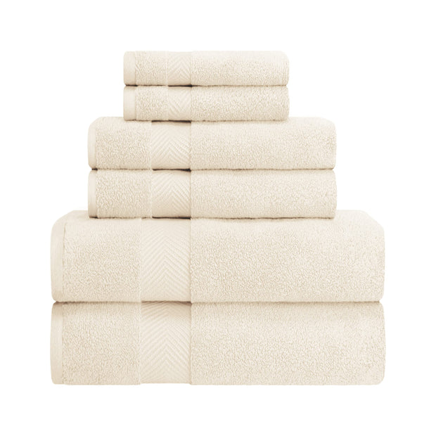 Superior Zero Twist 100% Cotton Bathroom Towels, Super Soft, Fluffy, and Absorbent, Premium Quality 6 Piece Towel Set with 2 Washcloths, 2 Hand Towels, and 2 Bath Towels, Coral