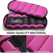 Sportneer Adjustable Ankle Weights for Women and Men 7 lbs/Pair Adjustable Leg Weights with Secure Straps, Strength Training Weighted for Yoga, Walking, Running, Aerobics, Gym, Physical Therapy