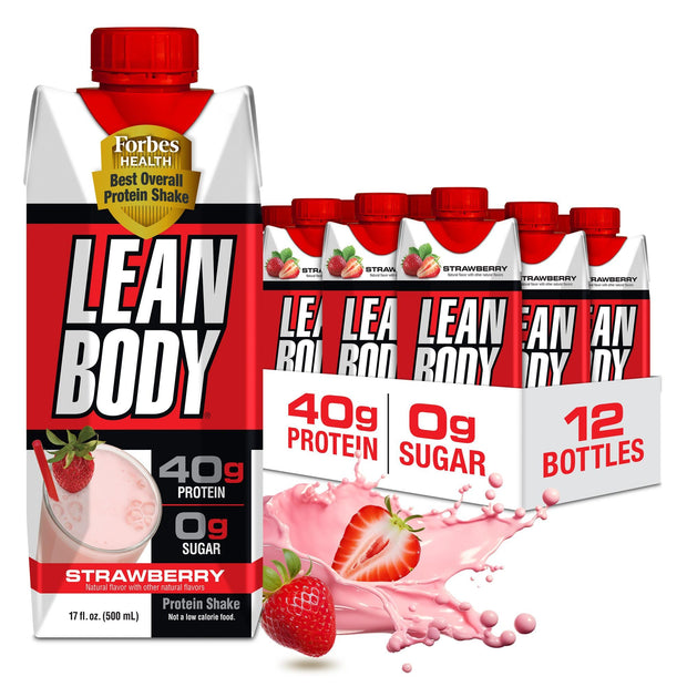 Lean Body Ready-to-Drink Cookies and Cream Protein Shake, 40g Protein, Whey Blend , 0 Sugar, Gluten No, 22 Vitamins & Minerals, (Recyclable Carton & Lid - Pack of 12) LABRADA , 17 Fl Oz (Pack of 12)