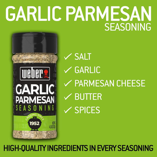 Weber Garlic Parmesan Seasoning, 4.3 oz