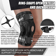 NEENCA Professional Knee Brace for Knee Pain, Hinged Knee Support with Patented X-Strap Fixing System, Medical for Pain Relief, Arthritis, Meniscus Tear, ACL, PCL, MCL, Runner, Sport -FSA/HSA Eligible