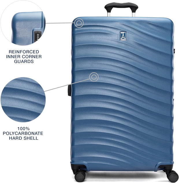 Travelpro Maxlite Air V2 Hardside Expandable Checked Luggage, 8 Spinner Wheels, Lightweight Hard Shell Suitcase, TSA lock, Ensign Blue, Checked Large 28-Inch
