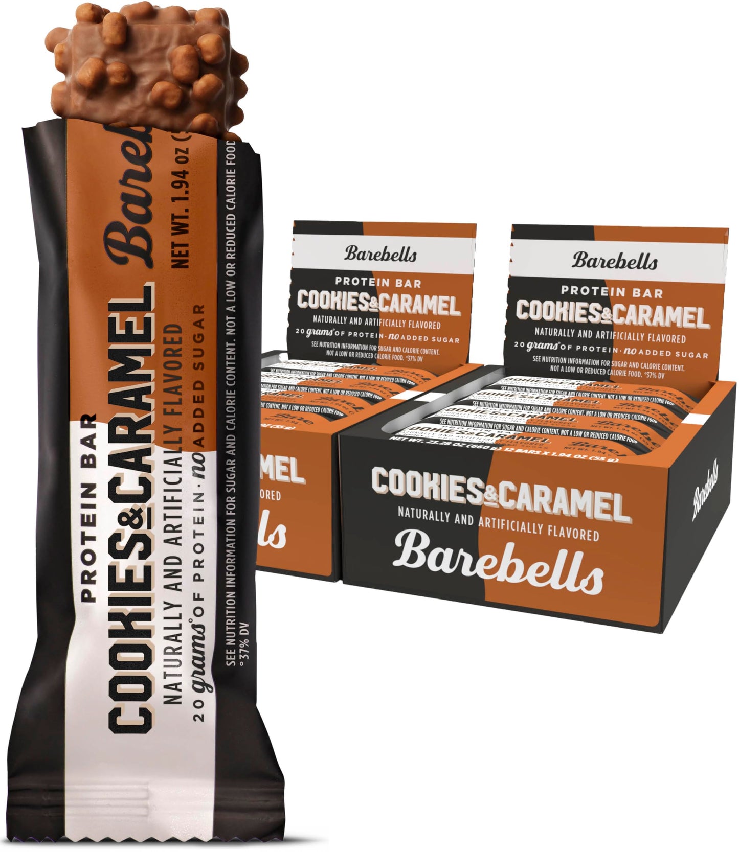Barebells Protein Bars Variety Pack - 12 Count, 1.9oz Bars - Protein Snacks with 20g of High Protein - Chocolate Protein Bar with 1g of Total Sugars - Perfect on The Go Protein Snack & Breakfast Bars