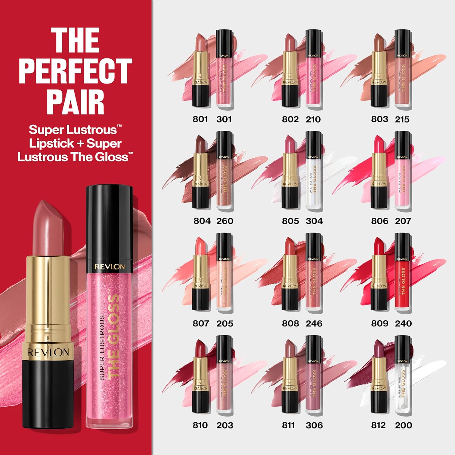 Revlon Super Lustrous Lip Gloss, Non-Sticky, Hydrating, High Shine Finish, 215 Super Natural, 0.13 oz