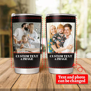 Personalized Coffee Tumbler With Picture Text Name Logo, Custom Photo 20oz Stainless Steel Tumbler With Lid & Insulated, Employee Appreciation Christmas Gifts for Men Women - Customized By Enterprise