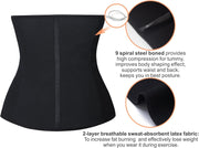 YIANNA Latex Waist Trainer for Women Tummy Control Zipper Underbust Corset Cincher Hourglass Body Shaper