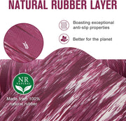 UMINEUX Extra Thick Yoga Mat, 2/5 Inch (10MM), Natural Rubber and TPE Non Slip Yoga Mats with Strap for Women Men, Eco Friendly Exercise Mat for Yoga, Pilates and Home Workout