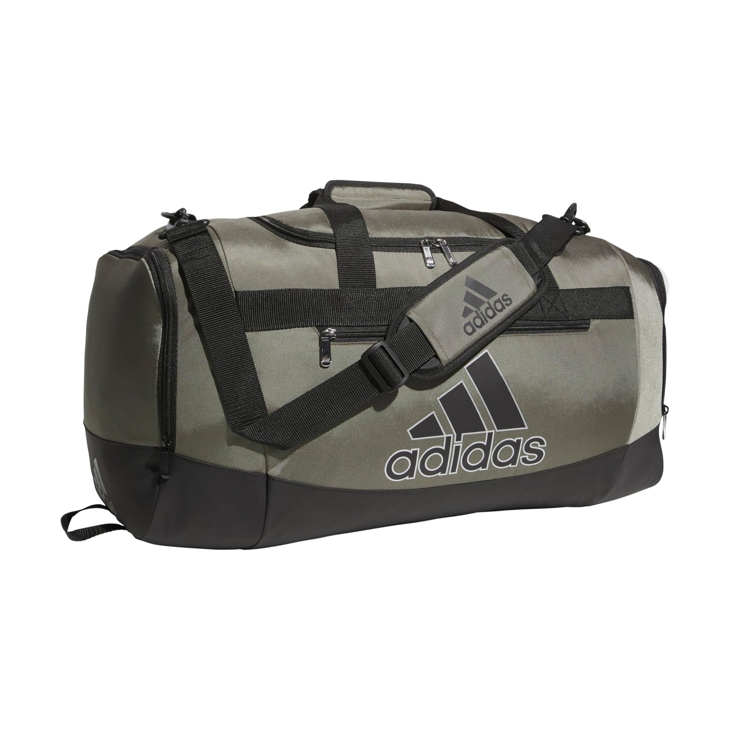 adidas Unisex Defender 4.0 Gym Duffel Bag for Men and Women, Black/White, Small (38L)