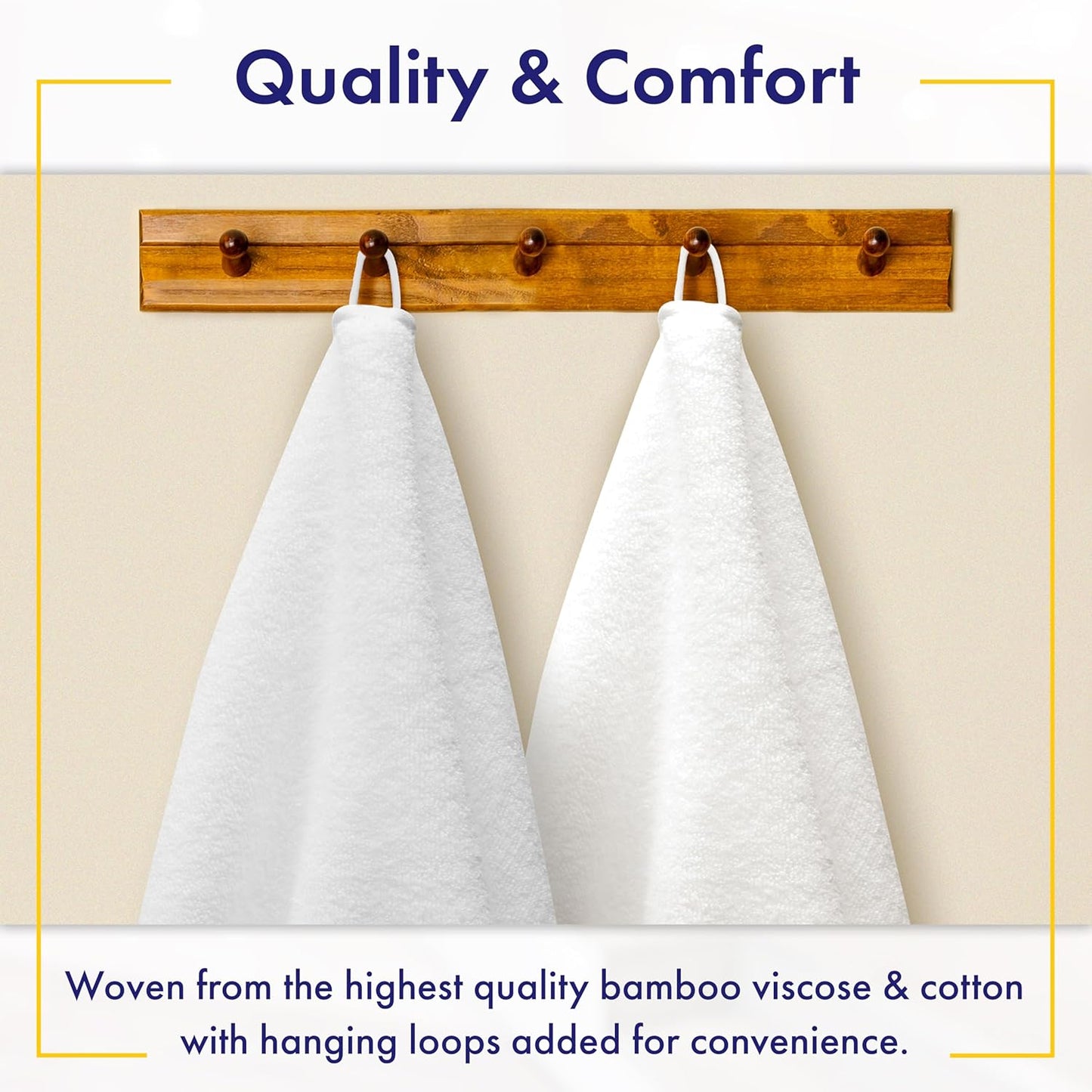 Ultra Soft & Plush Viscose from Bamboo Bath Towels - 700 GSM Luxury Bath Towels - 6 Piece Set - Super Absorbent & Quick Drying (Eucalyptus Green)