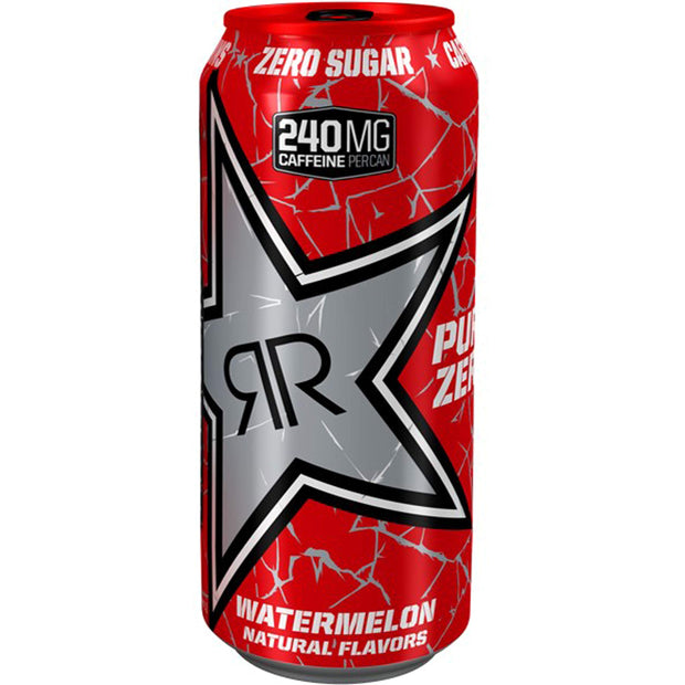 Rockstar Pure Zero Energy Drink,4 Flavor Pure Zero Variety Pack, 0 Sugar, with Caffeine and Taurine, 16oz Cans (12 Pack) (Packaging May Vary)