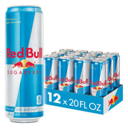 Red Bull Sugar Free Energy Drink with 114mg Caffeine plus Taurine & B Vitamins, 12 Fl Oz, Pack of 24 Cans