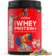 Six Star Whey Protein Powder Plus - Muscle Building & Recovery Formula with Whey Isolate Powder, BCAAs, 30g Protein, Immune Support - Post-Workout Supplement - Kellogg’s Froot Loops Flavor, 1.8 lbs