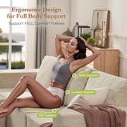 106" Cloud Sectional Couch, Left/Right Facing Convertible Sofa with Deep Seat, L-Shape Modular Upholstered Foam Couch for Living Room Bedroom, No Assembly Required (Corduroy Fabric, Beige)