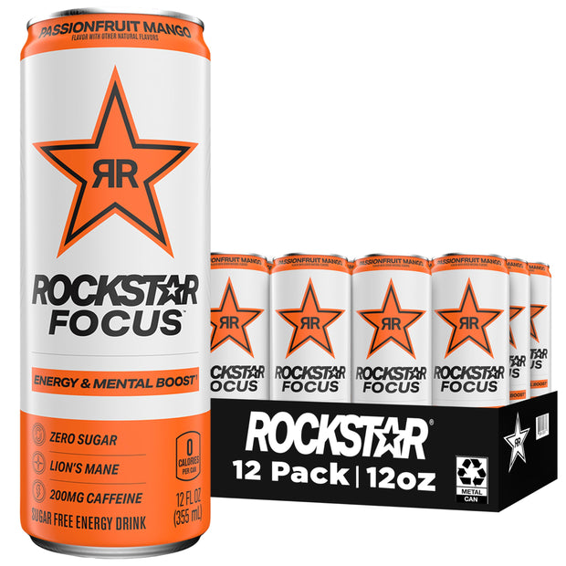 Rockstar Focus, Mixed Berry, 12 Fl Oz Cans (Pack of 12)