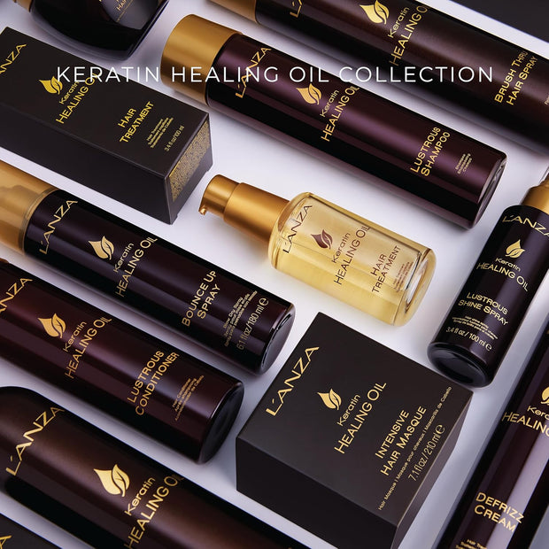 L'ANZA Keratin Healing Oil Lustrous Finishing Spray, Hair Spray Boosts Shine & Volume, Long Lasting Hold, Anti Frizz Finish & Thermal Protectant Mist, Cruetly Free Styling, New Bottle (10.6 Fl Oz)