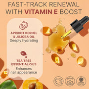 Organic Nail and Cuticle Oil - USA Made Nail Oil for Growth & Strength with Jojoba and Vitamin E, Repair for Damaged Nails & Cuticle Softener made with Natural Ingredients, Nails Care Products