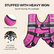 PACEARTH Weighted Vest,4lb/6lb/10lb/12lb/16lb/20lb/25lb/30lb Weight Vest with Reflective Stripe, Body Weight Vests Adjustable for Men, Women Workout, Strength Training, Running, Walking, Jogging